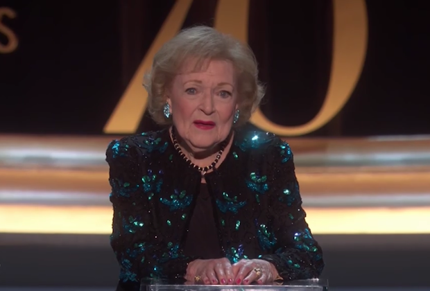 Betty White Makes Emmys Appearance 'How Lucky Can I Be?'