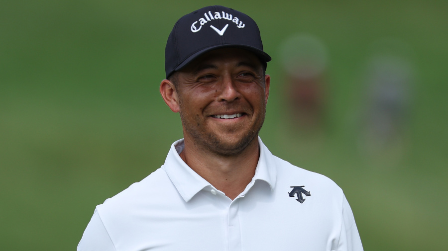 Getty Images - LOUISVILLE, KENTUCKY - MAY 16: Xander Schauffele of the United States reacts on the fourth green during the first round of the 2024 PGA Championship at Valhalla Golf Club on May 16, 2024 in Louisville, Kentucky. (Photo by Patrick Smith/Getty Images)