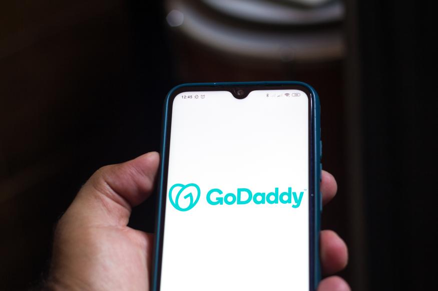 BRAZIL - 2020/11/18: In this photo illustration the GoDaddy logo seen displayed on a smartphone. (Photo Illustration by Rafael Henrique/SOPA Images/LightRocket via Getty Images)