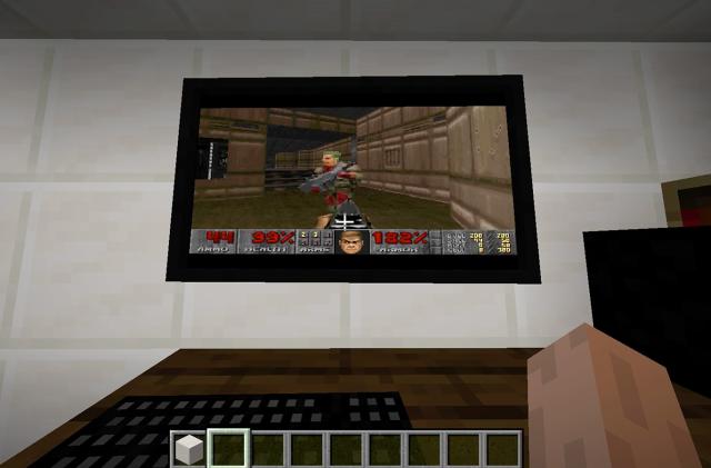 'Doom' inside a virtual Windows 95 PC inside 'Minecraft'