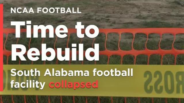 Under construction South Alabama football facility collapses (Photos)