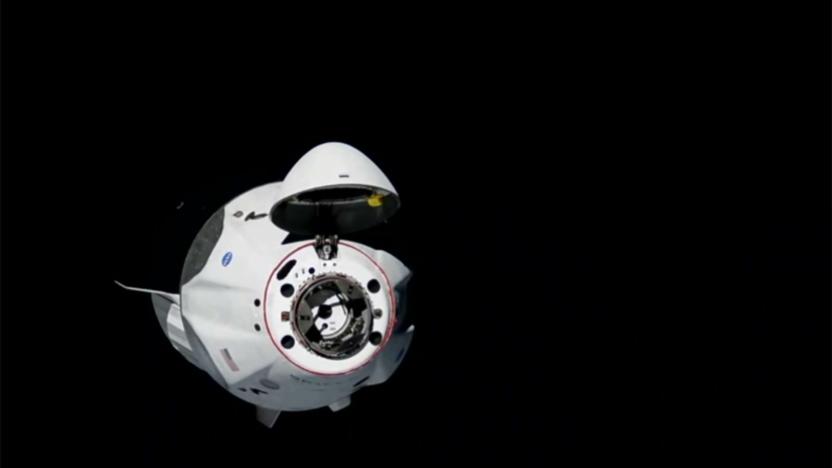 SpaceX Crew Dragon docking with the International Space Station