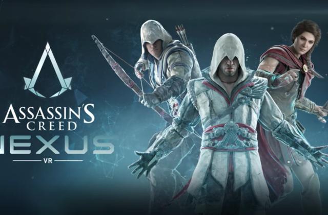 Title card for 'Assassin's Creed Nexus VR' for Meta Quest.