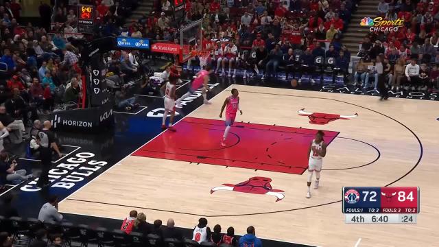 Deni Avdija with a dunk vs the Chicago Bulls