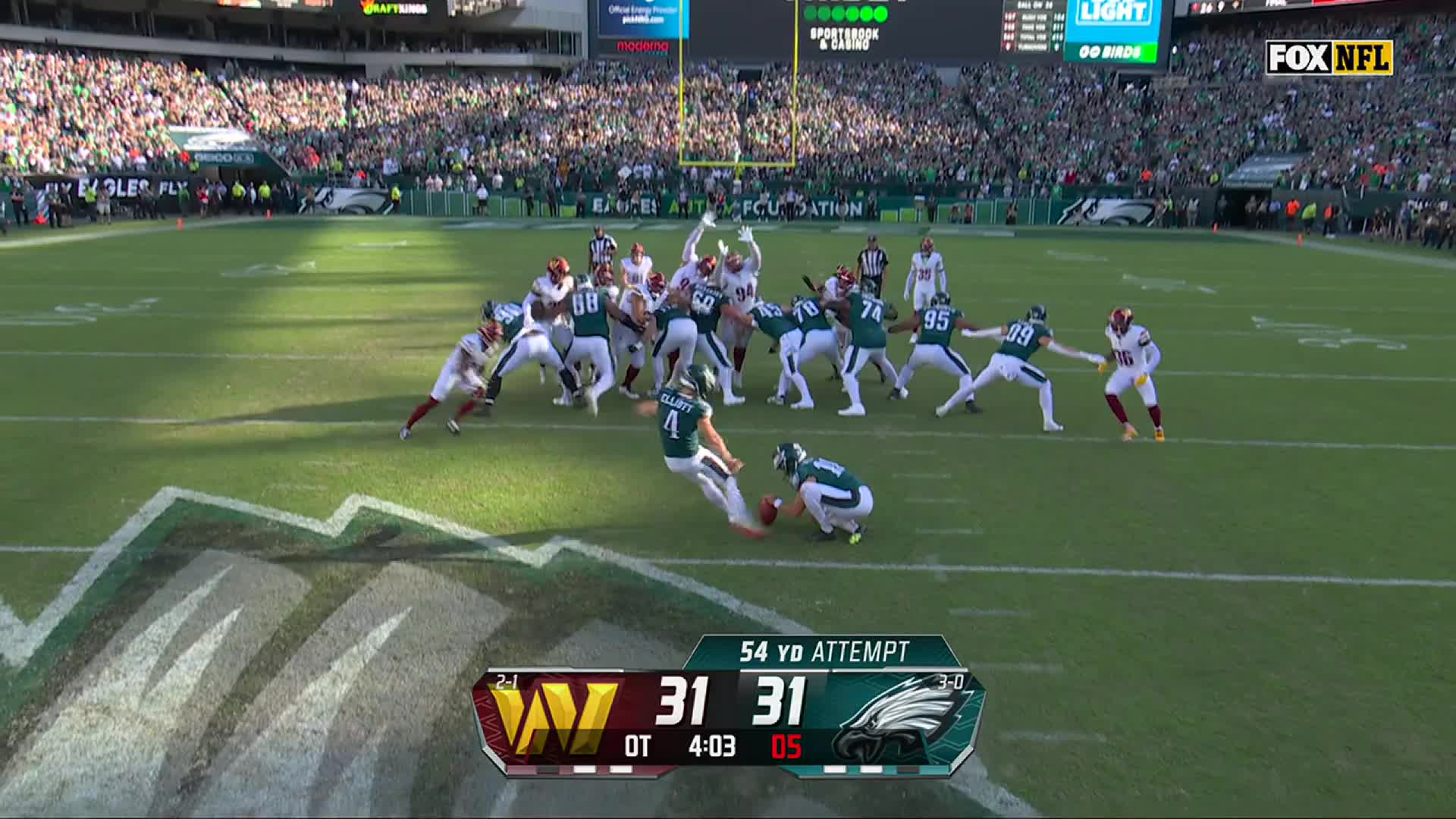 Can't-Miss Play: Philadelphia Eagles kicker Jake Elliott's walk-off 54-yard  FG saves Eagles vs. Washington Commanders