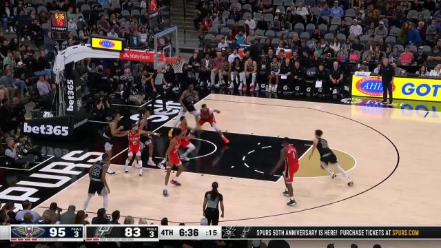 Charles Bassey with a dunk vs the New Orleans Pelicans