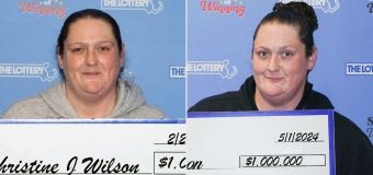 
Woman wins $1 million lottery prize for 2nd time in 10 weeks