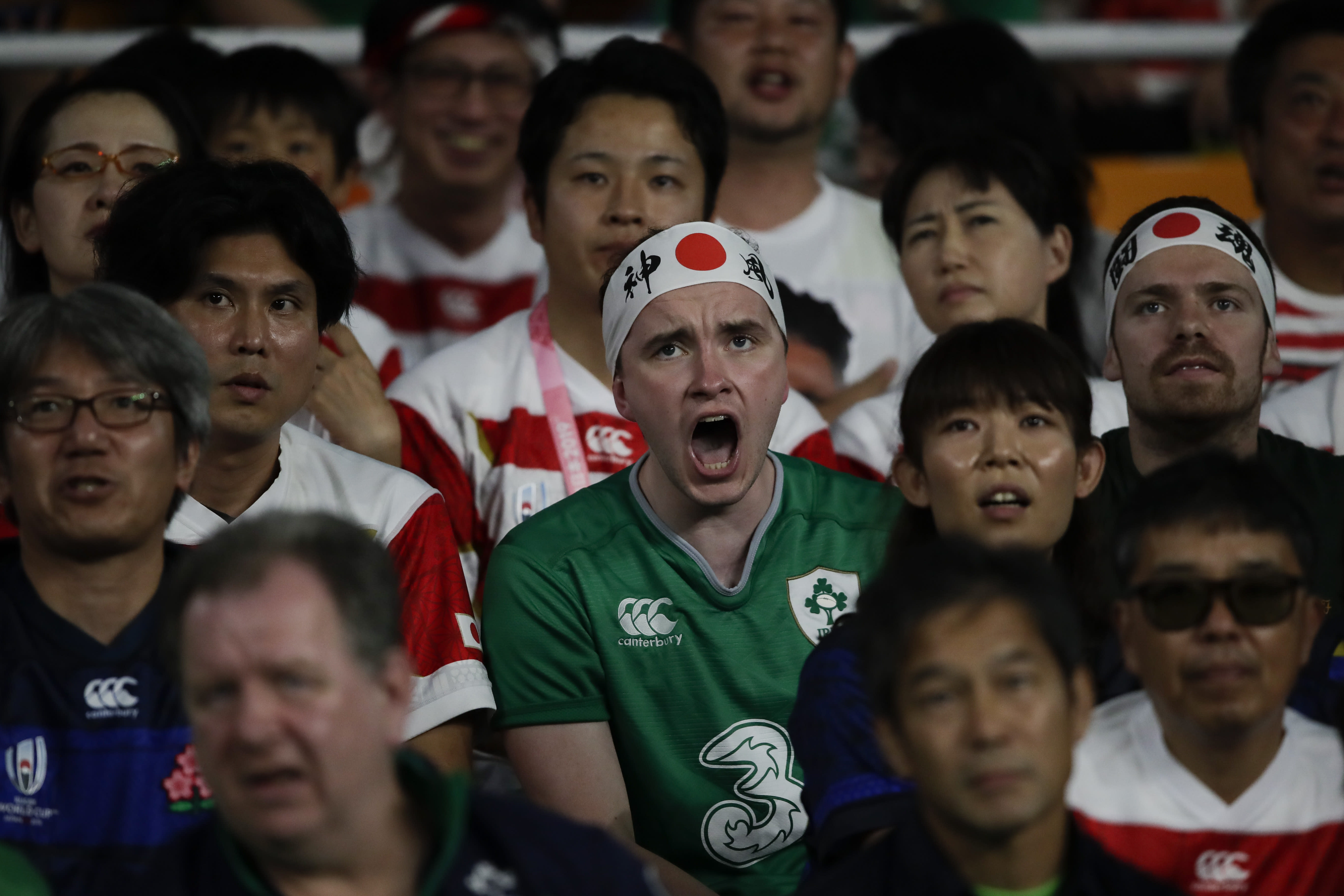 Japanese rugby fans  celebrate historic win over Ireland