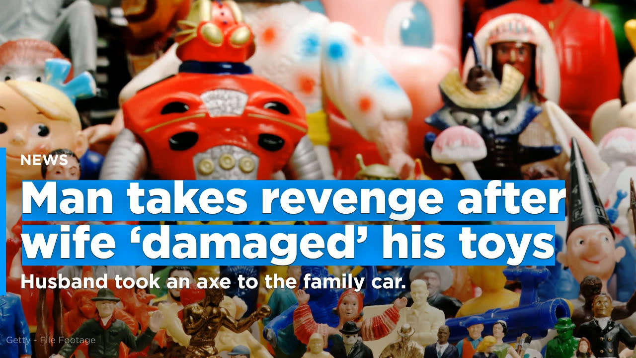 Man Takes Revenge After Wife Damaged His Toys Video