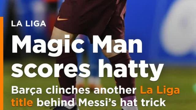 Lionel Messi's hat trick helps Barcelona clinch yet another La Liga title