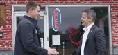 Rep. Adam Kinzinger, R-Ill., right, chats with Texas congressional candidate Michael Wood. (AP)