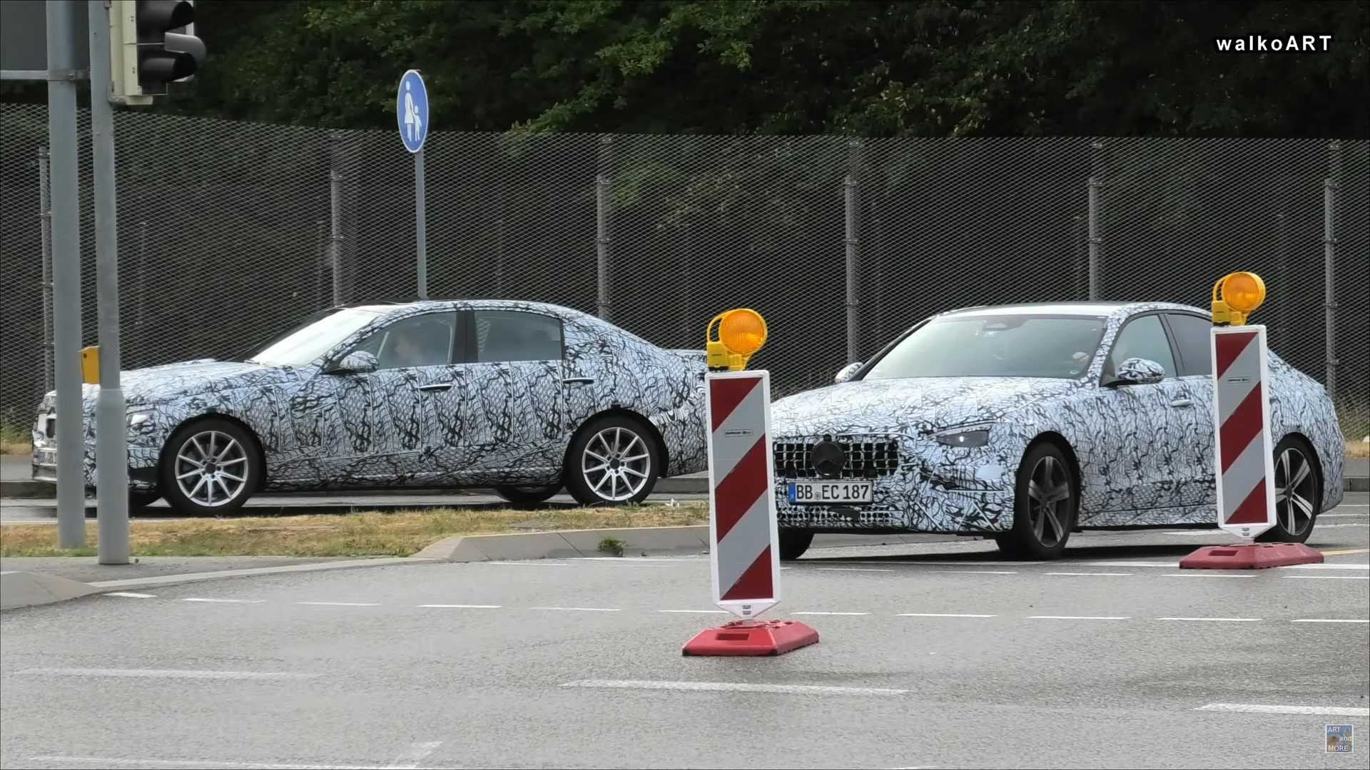 21 Mercedes Benz C Class Test Fleet Spied Wearing Less Camo