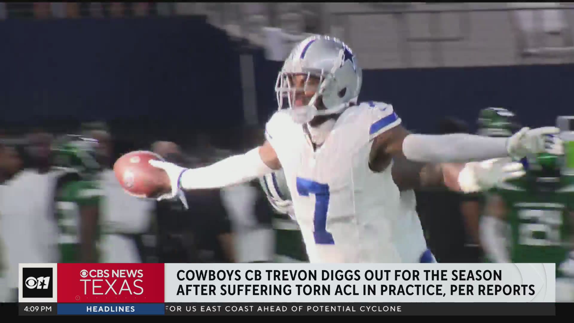 Cowboys CB Trevon Diggs Suffers ACL Tear In Practice
