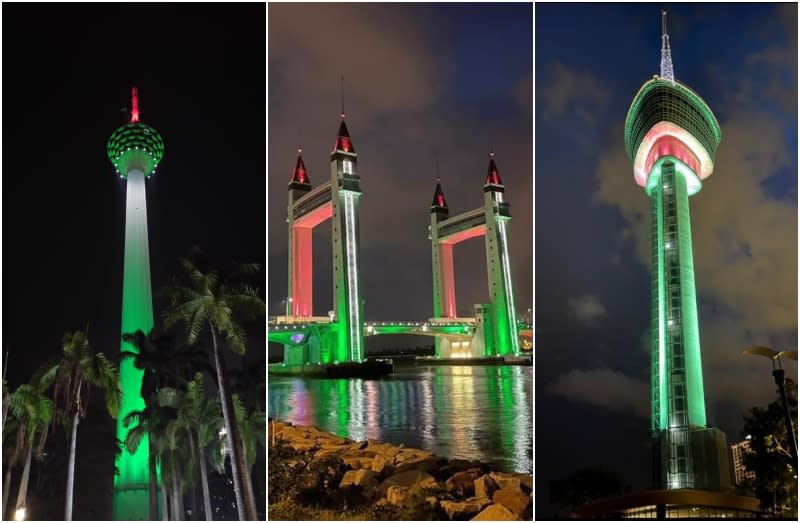 Malaysia Lights Up Four Towers In A Show Of Support For Palestinians