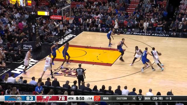 Gabe Vincent with a 3-pointer vs the Orlando Magic