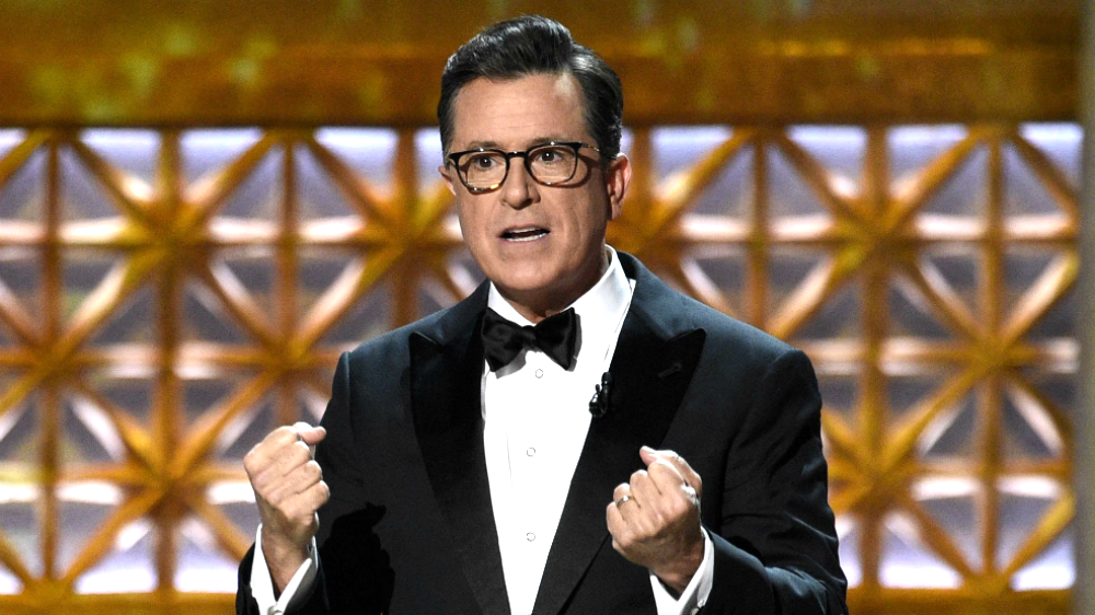 Review Stephen Colbert’s Emmys Opening Monologue, Guest Starring Sean