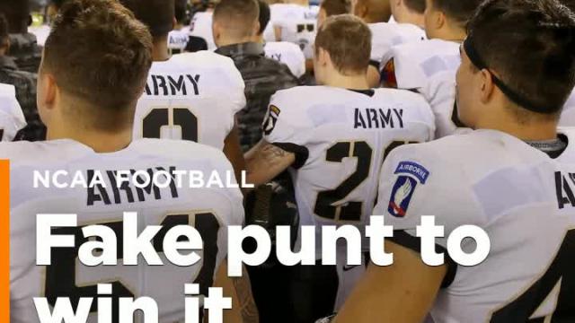 Army ices 21-17 win over Buffalo with fake punt