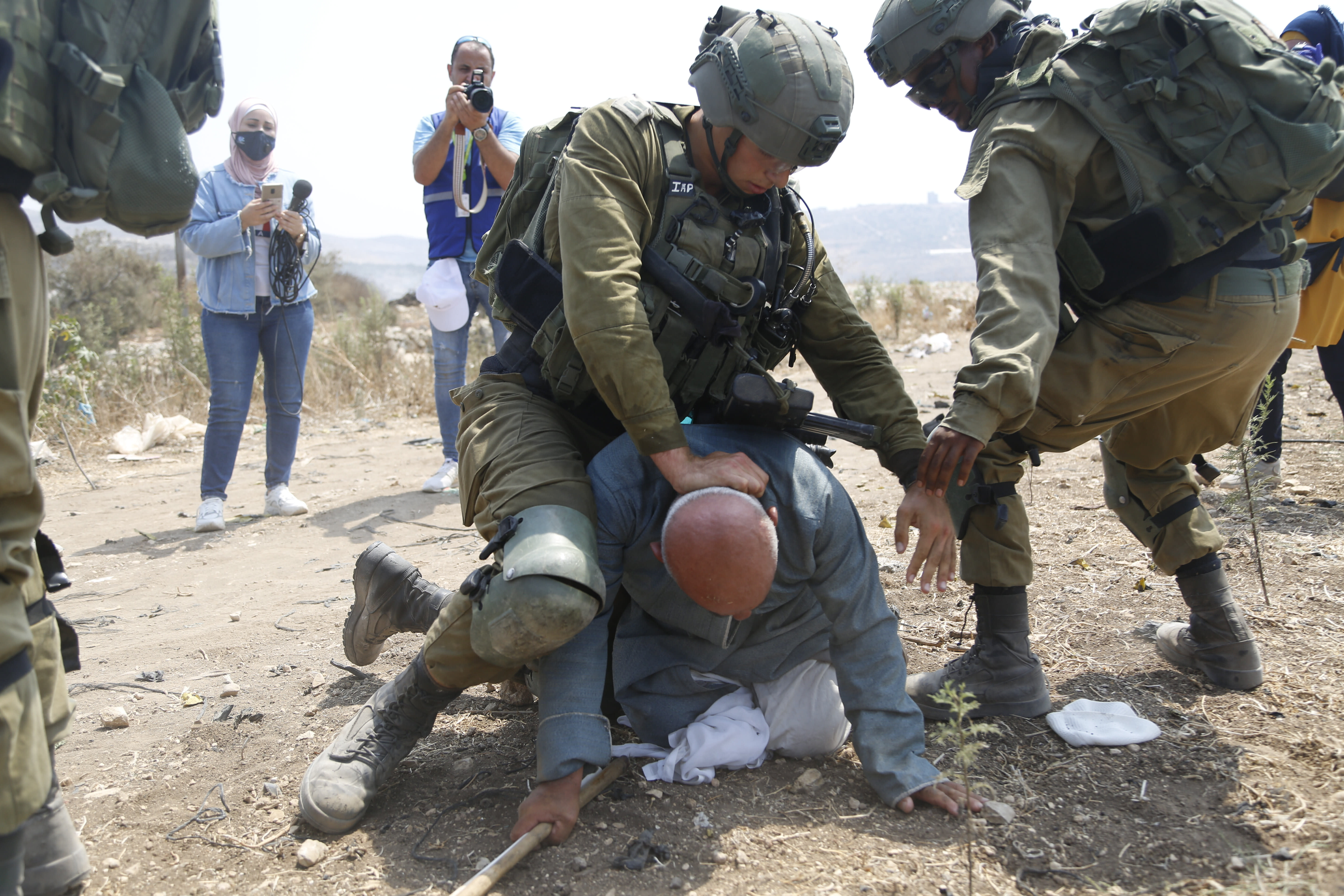 Video shows Israeli soldier kneeling on protester's neck