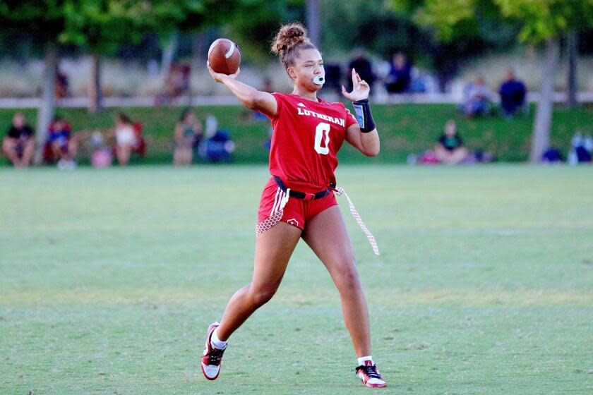 Makena Cook has led unbeaten Orange Lutheran flag football team to No. 1 in nation