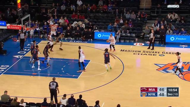 Jimmy Butler with an assist vs the New York Knicks