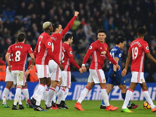 Zlatan Ibrahimovic doubled United's lead two minutes after Mkhitaryan's opener (Getty)