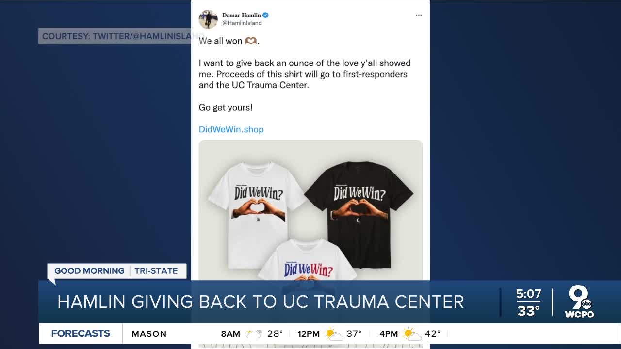 Damar Hamlin Selling T-Shirts To Raise Money For First Responders