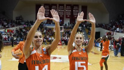 Associated Press - The Cavinder twins are back at Miami.  One day after Hanna Cavinder revealed she was returning to the Hurricanes, twin sister Haley Cavinder said she was decommitting from TCU and