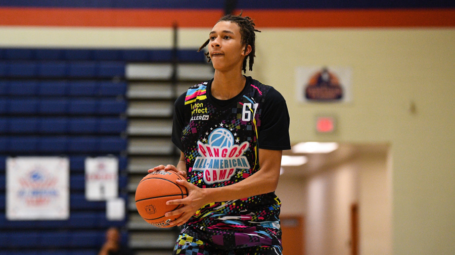 Getty Images - LAS VEGAS, NV - JUNE 05: Nate Ament goes up for a shot during the Pangos All-American Camp on June 5, 2023 at the Bishop Gorman High School in Las Vegas, NV. (Photo by Brian Rothmuller/Icon Sportswire via Getty Images)