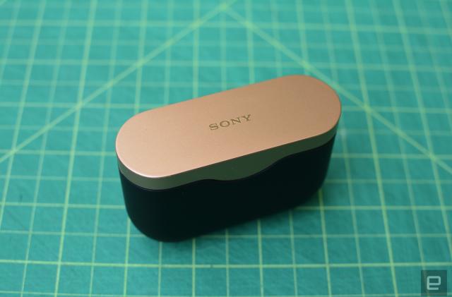 Sony WF-1000XM3 true wireless earbuds charging case