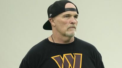 Associated Press - Washington Commanders head football coach Dan Quinn watches during an NFL rookie minicamp football practice in Ashburn, Va., Friday, May 10, 2024. (AP Photo/Susan Walsh)