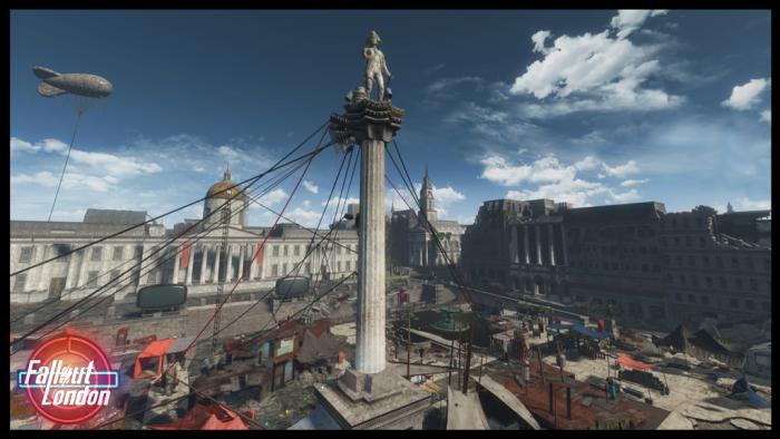 A delipidated version of Nelson's Column in Fallout: London