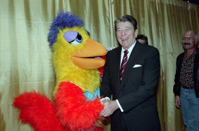 Reagan meeting the San Diego Chicken