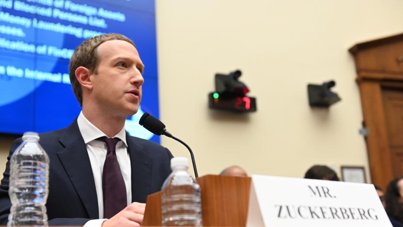 Facebook Chairman and CEO Mark Zuckerberg testifies at a House Financial Services Committee hearing in Washington, U.S., October 23, 2019. REUTERS/Erin Scott