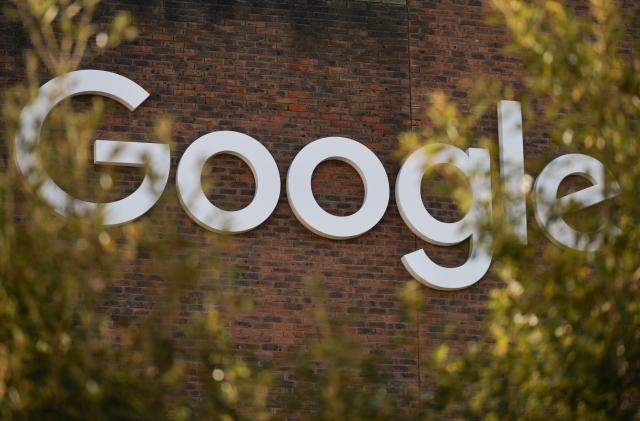 A view of Google logo on the Google building GRCQ1 in Dublin's Grand Canal area.
On Tuesday, 11 May 2021, in Dublin, Ireland. (Photo by Artur Widak/NurPhoto via Getty Images)