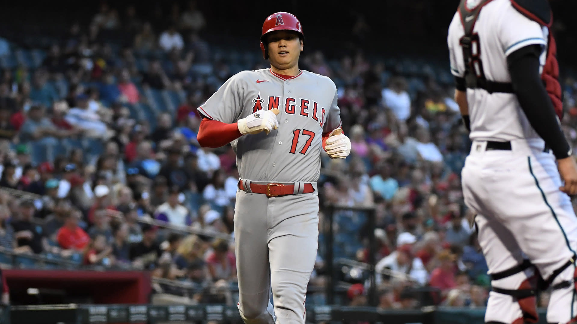 Los Angeles Angels two-way player Shohei Ohtani pitches for the American  League during the MLB All-Star baseball game on July 13, 2021, at Coors  Field in Denver, Colorado. His autographed unworn All-Star