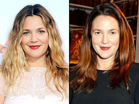 Drew Barrymore Debuts Auburn Hair Ditches Blonde Ombre See The