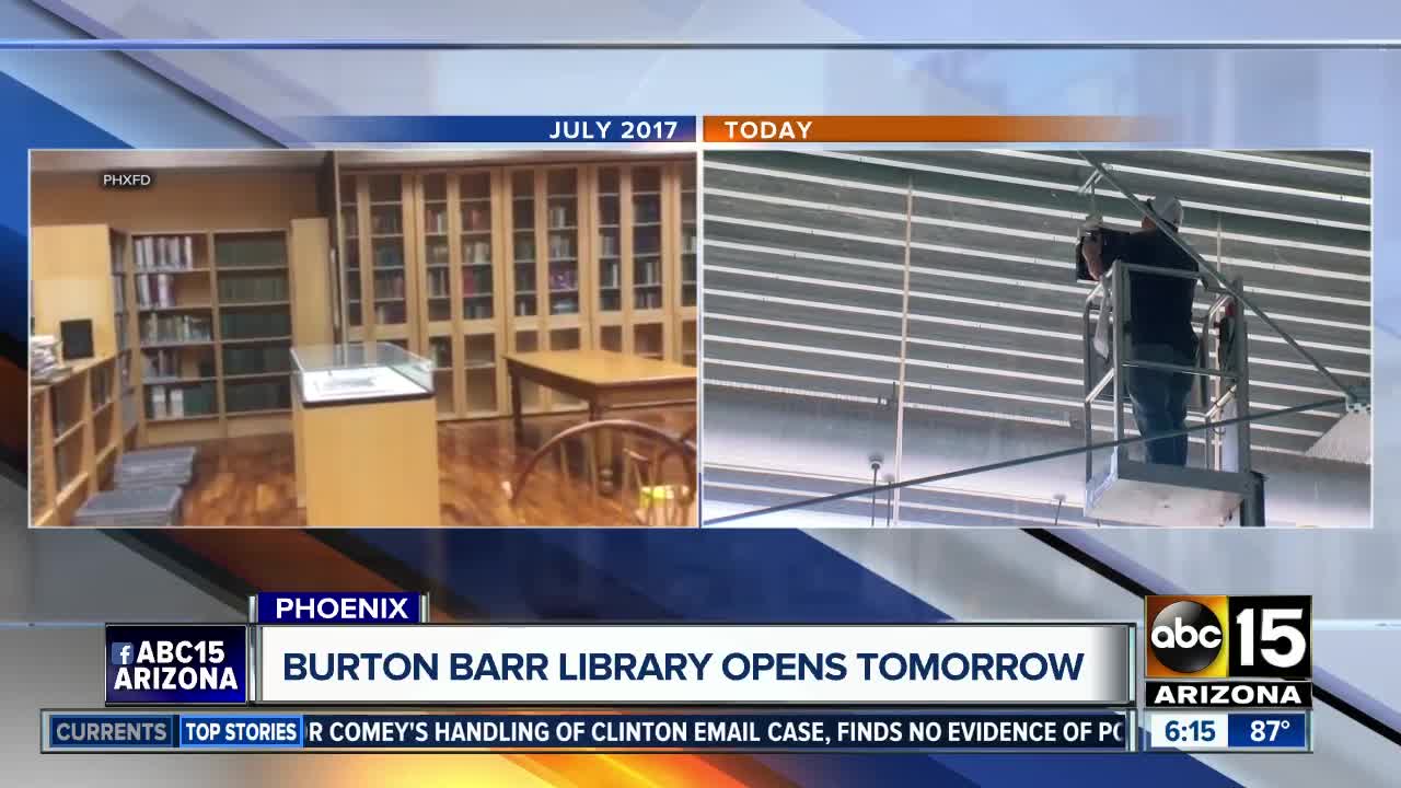 Burton Barr Library reopens Saturday