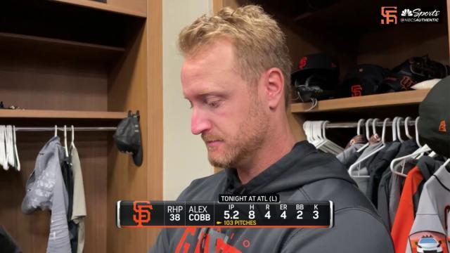 Alex Cobb offers honest assessment of outing in Giants' loss to Braves