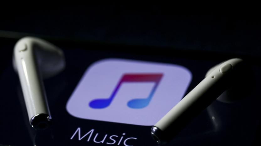 ANKARA, TURKEY - NOVEMBER 28: The logo of "Apple Music", mobile phone application for digital music platform, is seen between earphones in Ankara, Turkey on November 28, 2019. (Photo by Muhammed Selim Korkutata/Anadolu Agency via Getty Images)