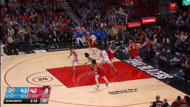 Tre Mann with an assist vs the Portland Trail Blazers