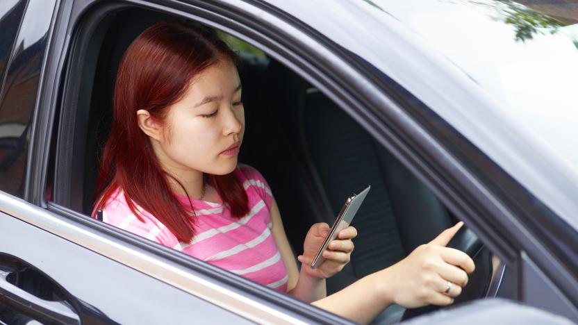 Texting in car