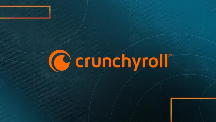 Crunchyroll's logo against a blue background.