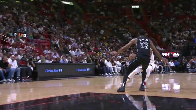 Bam Adebayo with a dunk vs the Brooklyn Nets