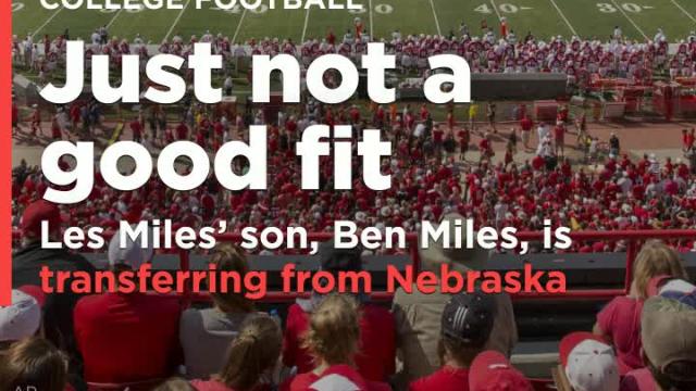 Ben Miles, Les Miles' son, decides to transfer from Nebraska