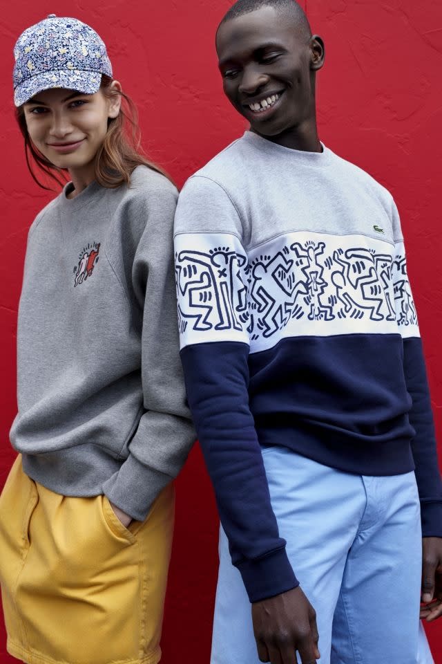 lacoste keith haring sweater