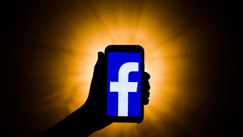 In this photo illustration the Facebook logo is seen displayed on smartphone screen in this illustration photo taken in Poland on February 19, 2020. (Photo by Jakub Porzycki/NurPhoto via Getty Images)