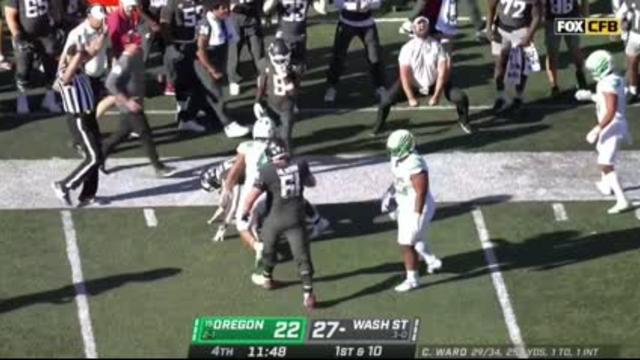 Must see: Cameron Ward’s flip pass to Nakia Watson moves the chains for WSU