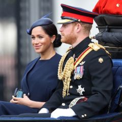 Prince Harry tells Meghan to 'turn around' at Trooping the Colour