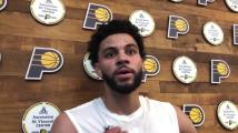 UC-Santa Barbara guard Ajay Mitchell discusses his workout with the Pacers