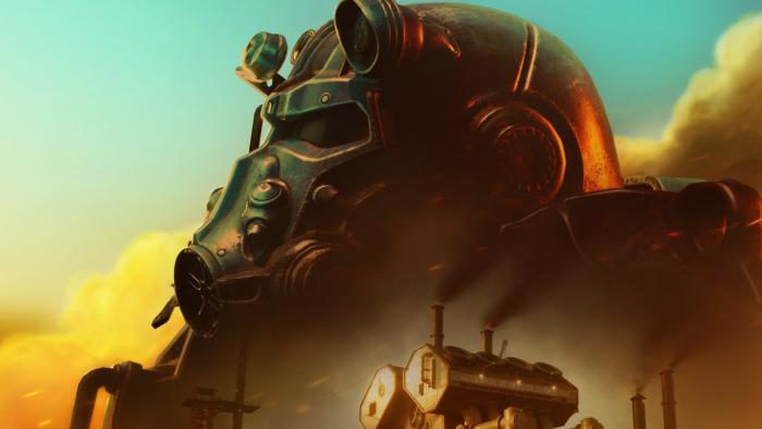 A giant Fallout helmet in Fortnite.
